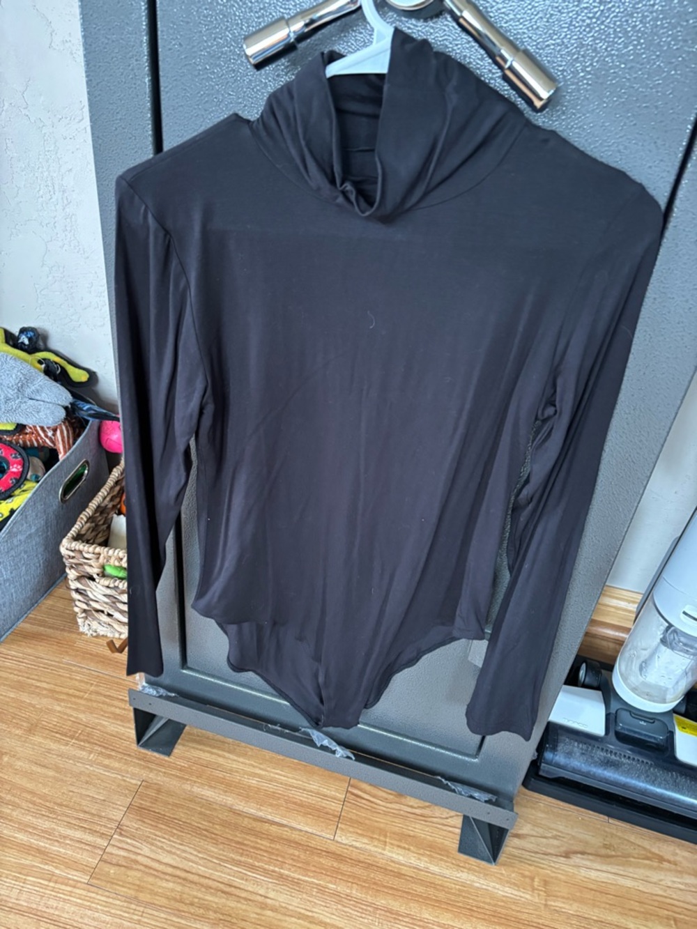 Long Sleeve Black Bodysuit with Turtleneck
